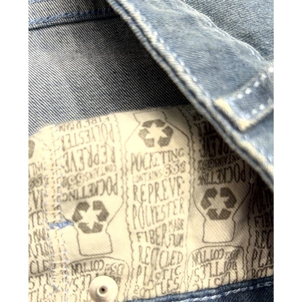 Mossimo High Rise Cut Off Denim Shorts Distressed Button Fly Size 16/33 - Picture 3 of 5